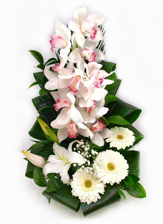 Centro orquídeas blancas