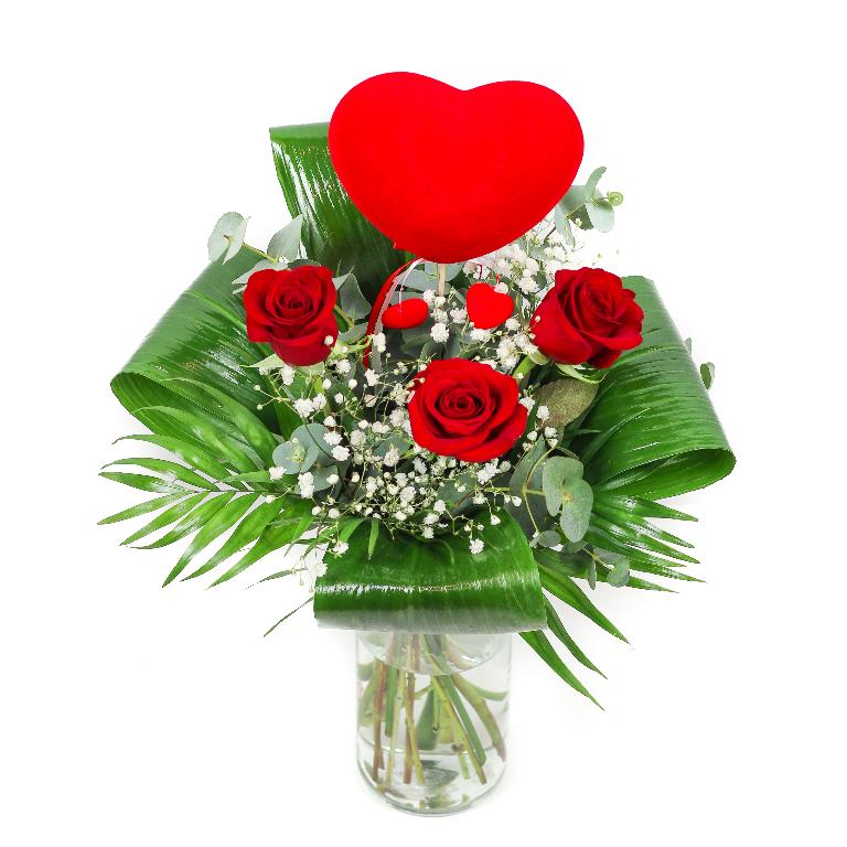 Delicias rojas con corazon