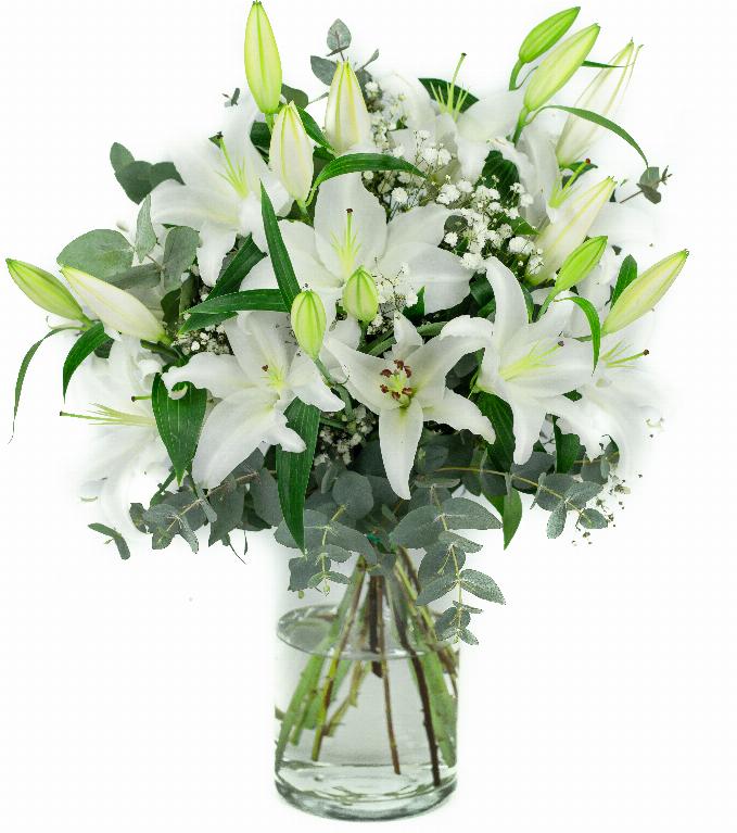 Ramo de lilium blanco
